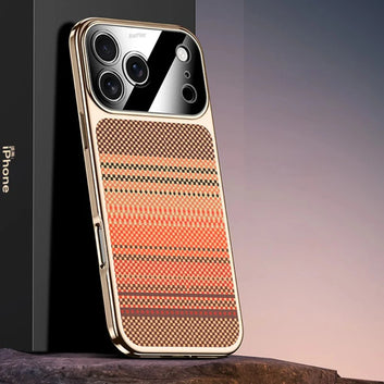 Retro Woven Stripes Electroplating Case